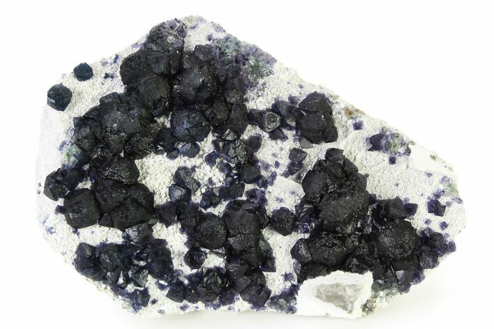 Blue Cubic/Octahedral Fluorite Crystals - Inner Mongolia #323416